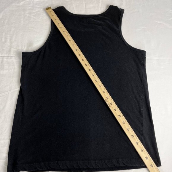 AC/DC Tank Top Women Size M Black Crew Neck Summer USA Tour Graphic Cotton Blend - Picture 4 of 10